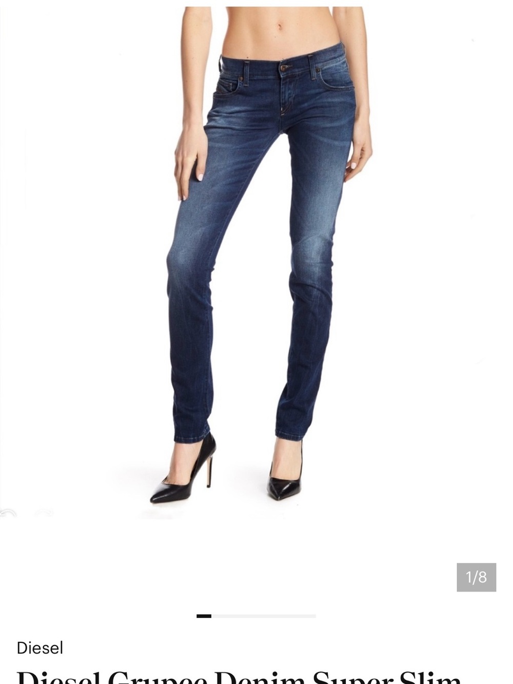 Diesel Skinny Jeans in Dark Blue Wash